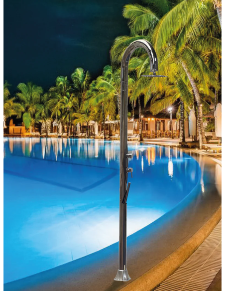 Doccia da esterno in acciaio inox 316L Diamond