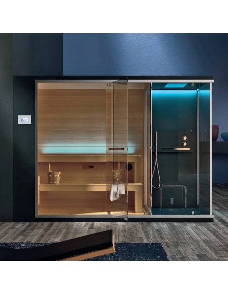 Sauna con spazio doccia Ethos C Gruppo Geromin