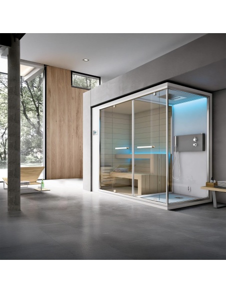 Sauna con spazio doccia Ethos C Gruppo Geromin